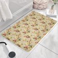 thumbnail image 3 of Pioneer Flower Floral Print Flannel Non Slip Door Rugs,Washable Door Mats Indoor,Decorative Door Mats,Dirt-Resistant and Absorbent Doormat for Entrance,Bedroom,Kitchen,Bathroom,23.5"x16", 3 of 5