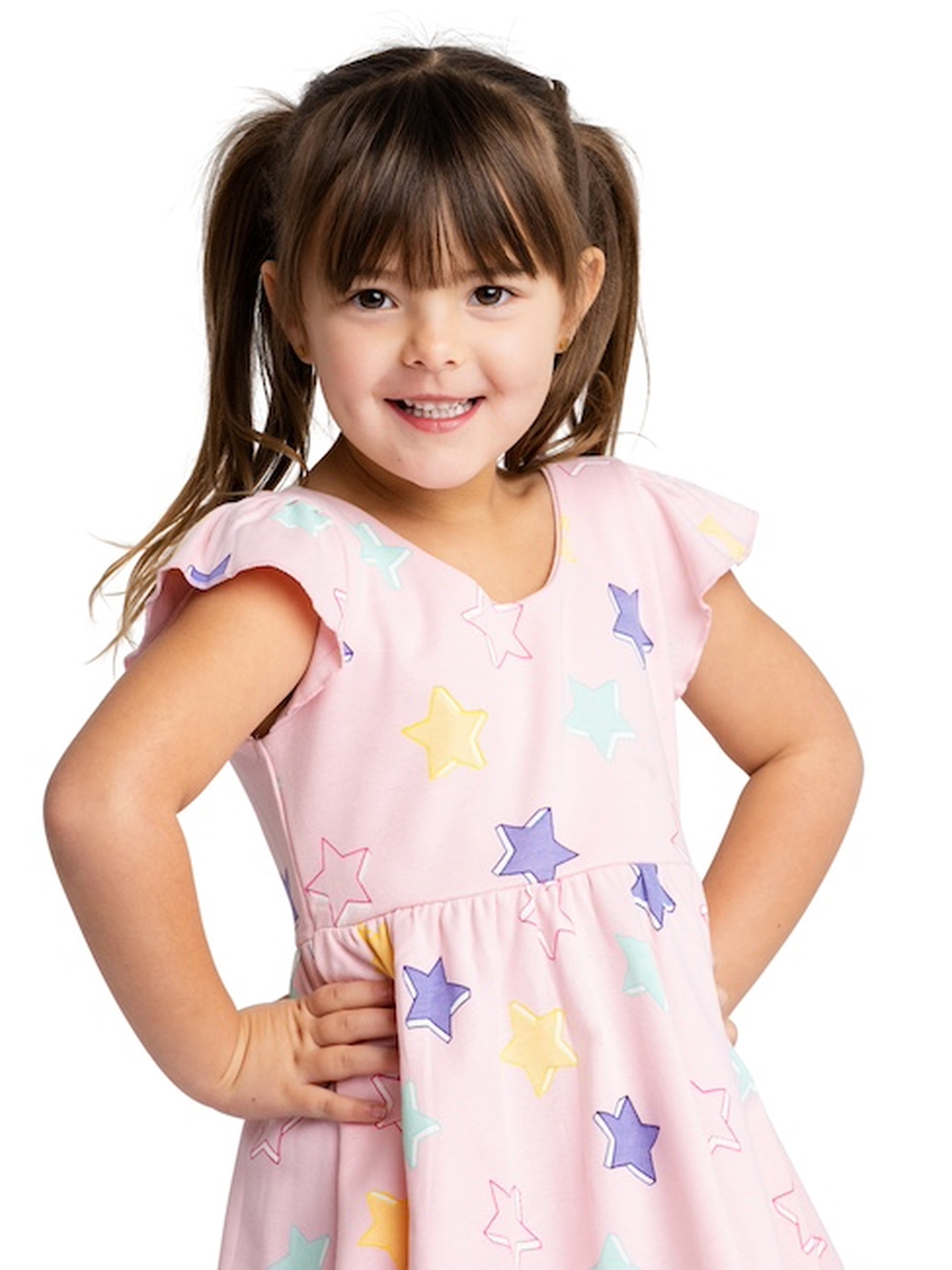 M+A By Monica + Andy Organic Cotton Short Sleeve Let's Dance Dress and Legging Set, Sizes 12-18M to 5T