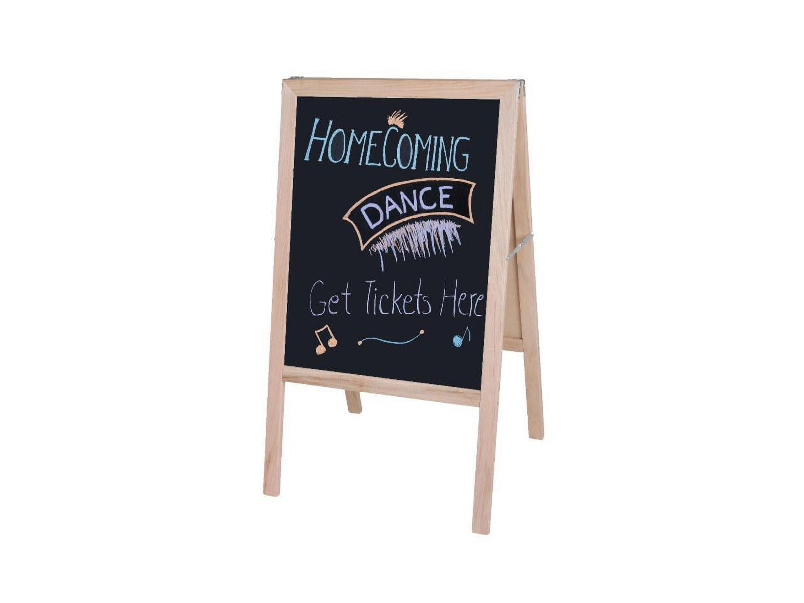 Crestline Products Natural White Dry Erase Black Chalkboard Marquee Easel, 42 Inch x 24 Inch