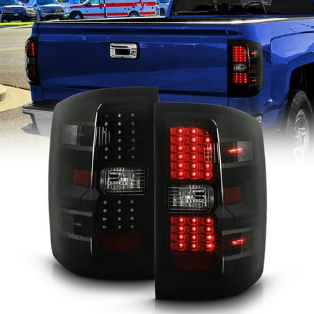 Blk Smoke 2014-2018 Chevy Silverado 1500 LED Tail Lights Brake Lamps Left Right