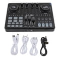 thumbnail image 1 of Professional Sound Mixer with LED Light, Voice Changer, Multiple Sound Effects Recording, 48V Microphone Sound Card, 1 of 4
