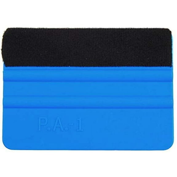 Plastic Felt Edge Squeegee 4 Inch for Car Vinyl Scraper Decal Applicator Tool with Black Felt Edge (1 Pack)