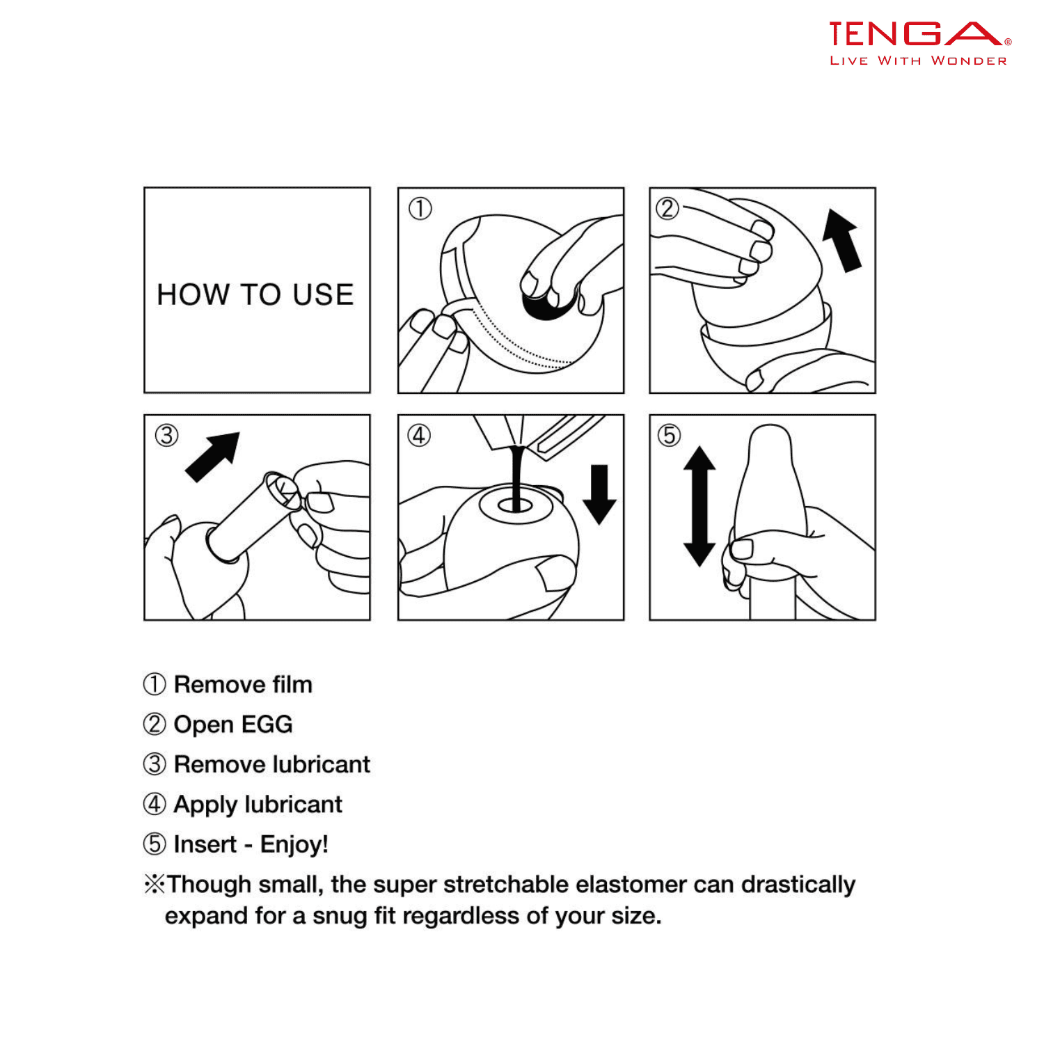 TENGA EGG Standard Variety Pack 6 pcs. Palm Size Ultra Stretchy Stroker for Masturbation