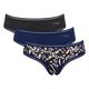 thumbnail image 1 of Sloggi Slip hipster para mujer, paquete de 3 - GO Crush Hipster C3P, pantalón, algodón elástico Azul/Negro XL (X-Large), 1 of 7