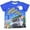 Blue, variant on Kideo Boy's Blippi Sublimation Crewneck Tee Shirt Children's Activewear