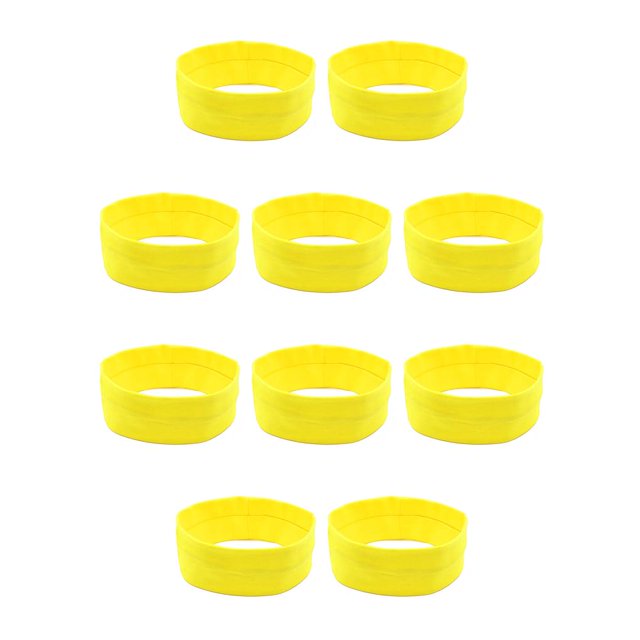 Sonducket Yoga Deportes Diadema Estilo simple Algodón Fitness Banda para el sudor sólida Niñas Accesorios para el cabello para tenis Baloncesto Karate 10piezas Amarillo Sonducket CBP347582