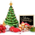 thumbnail image 4 of Gymax 15 Inch Artificial Christmas Tree Tabletop Luminous Ceramic Tree Green, 4 of 9