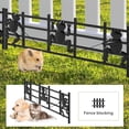 thumbnail image 6 of EastVita 15 Panels 8ftL x24inH Decorative Garden Fence Animal Barrier FenceT Shape Flower Bed Fencing BarrierBlackFrog Pattern, 6 of 6
