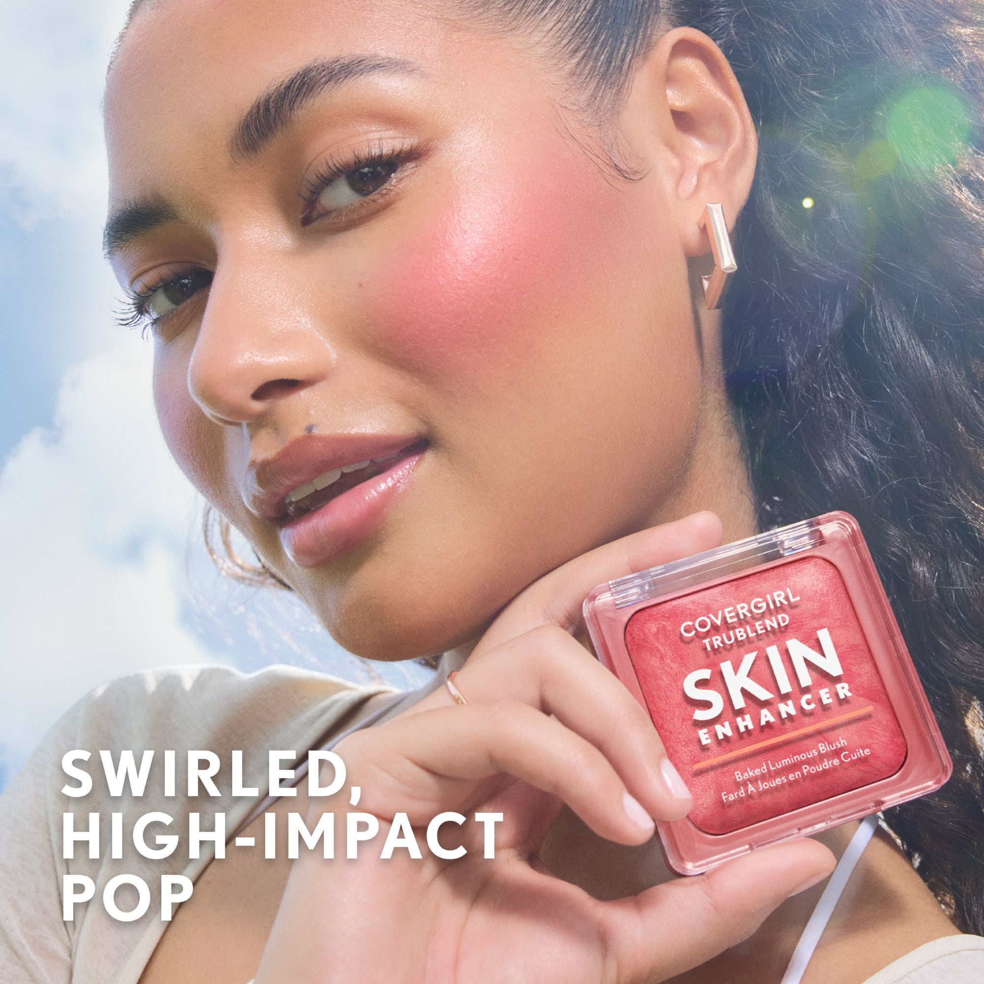 COVERGIRL TruBlend Skin Enhancer Baked Luminous Blush, 410 Rose Latte, 0.28oz