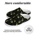 thumbnail image 6 of Fotbe Bee Floral Pattern Women's Fuzzy Curly Fur Memory Foam Loafer Slippers Indoor Outdoor Slippers Winter Home Shoes-44/45, 6 of 7