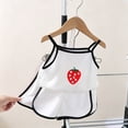 thumbnail image 2 of Gubotare Summer Girl Pajamas Girls Ruffle Short Sleeve Button Front Top with Ruffle Short, 2-Piece Pajama Set 4T 5T (White,4-5 Years), 2 of 4