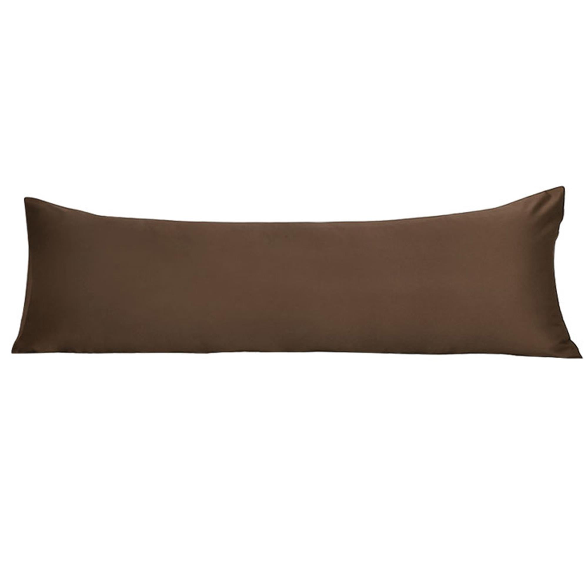 Unique Bargains Envelope Closure Satin Silk Body Pillow Cover Brown 20 ...