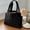 black, variant on Large Capacity Canvas Tote Bags for Work Commuting Carrying Bag College Style Student Outfit Book Shoulder Bag Shopping Bag