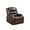 Single-Brown, variant on Aukfa Leather Recliner Chair, Overstuffed Single Sofa Armchair for Living Room Bedroom, Black