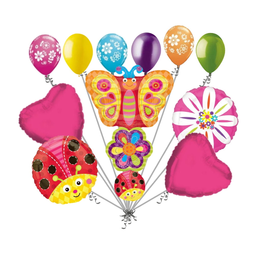 Mayflower Products Ladybug 2nd Birthday Party Supplies Balloon Bouquet Decoration 