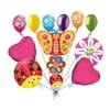 11 pc Butterfly Flower Ladybug Stacker Balloon Bouquet Party Decoration Lady Bug