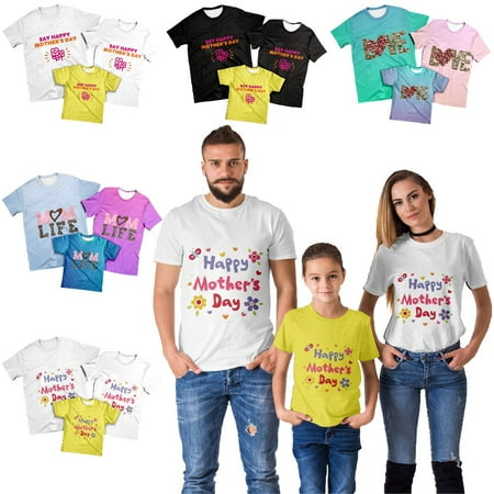 

Happy Mother s Day Unisex Graphic Tee Shirts Loose Tops Sizes Kids-Adult Unisex