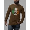 thumbnail image 3 of Old Glory Mens St. Patricks Day Shamrock Knot Long Sleeve Graphic T Shirt, 3 of 6