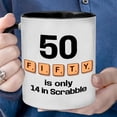 thumbnail image 5 of Funny 60th Birthday Mug 60 Is Only 15 In Scrabble – Funny 60th Birthday Gifts for 60 Year Old Women Men Old People Senior Citizens Mom Dad Grandma Grandpa Friends - Milestone Birthday Coffee Mug 11oz, 5 of 8