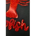 thumbnail image 4 of Women's Black Shimmering Crawfish Graphic Tee - Casual Summer Wear - [ZhiHiMeRi] | (US 20-22)2XL, 4 of 10