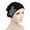 Black, variant on Women's Elegant Soft Velvet Turban Beanie with Beaded Flower Hat Chemo Cap Liner for Cancer Hair Loss Ladies