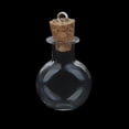 thumbnail image 4 of 10sets Small Round Flat Jars Vial Glass s Pendant Clear, 4 of 7