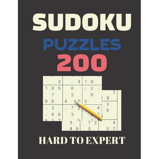 sudoku puzzles hard to expert soduko large print 200 puzzles book for adults seniors even the little ones paperback walmart com