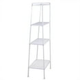 thumbnail image 7 of KAAYEE 4-Tier Metal Ladder Shelf,59" Freestanding Open Bookshelf,Storage Shelf for Bathroom,White, 7 of 7