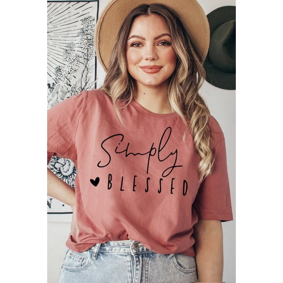 Simply Blessed T-shirt, Jesus Shirt, Christian Tee, Mom Shirt, season, Religious Tee, Inspirational Tee, Women Top All Size S-5Xl