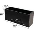 thumbnail image 7 of WORTH 16" H Galvanized Steel Rectangular Planter Box, Black Metal Planter, Tall Heavy Duty Modern Flower Plant Pot Indoor Outdoor, Commercial Residential, 7 of 7