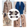 thumbnail image 1 of 4 pares de palancas de costura de cuero con broches de botón de cuerno de resina, accesorios de costura para ropa, chaqueta, Marron Baoblaze Cierre de palanca de cuerno, 1 of 8