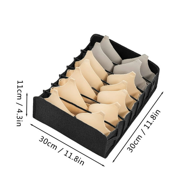 Leutsin 1-piece Underwear Storage Box With Compartments Socks Bra And Panties
