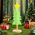 thumbnail image 4 of 2pcs Outdoor Christmas Decorations 25CM Wall Decor Wooden Tabletop Christmas Tree Decorations-standing Solid Wood Ornaments-tyle Decorative Base Handicrafts Gifts, 4 of 5