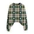 thumbnail image 4 of St Patricks Day Sweater Women Long Sleeve Crewneck Irish Oversized Pullover Plus Size Sweater, 4 of 8