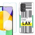 thumbnail image 1 of Slim-Fit Gel TPU Phone Case for Samsung Galaxy A23 5G, with Tempered Glass Screen Protector, by OneToughShield ® - Airport Tag / Los Angeles, 1 of 3