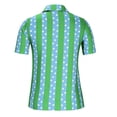 thumbnail image 5 of Button Down Shirt for Women Lapel Stripe Polka Dots Short Sleeve Tops Casual Loose Fit Summer Going out Blouse Tee, 5 of 8