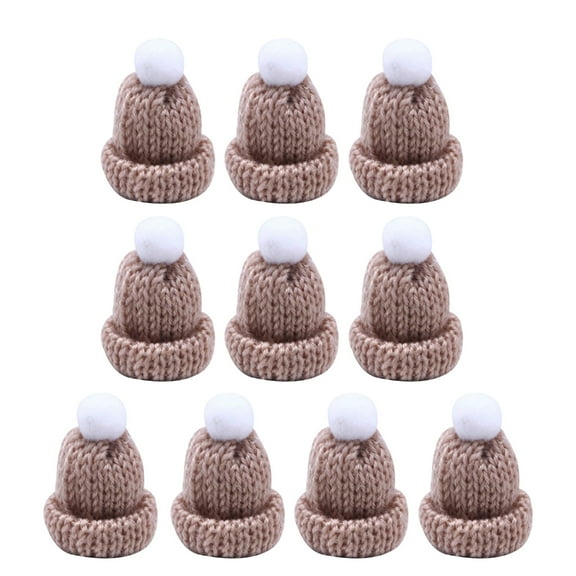 AOOOWER Bundle of 10 Mini Knitted Hats Clothing Accessories and Children Hair Accessory