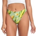 thumbnail image 1 of Balery Fresh Sweet Corn Tangas de Algodón para Mujer con Estampado – Ropa Interior Sexy, Transpirable, G-string-X-Small, 1 of 6