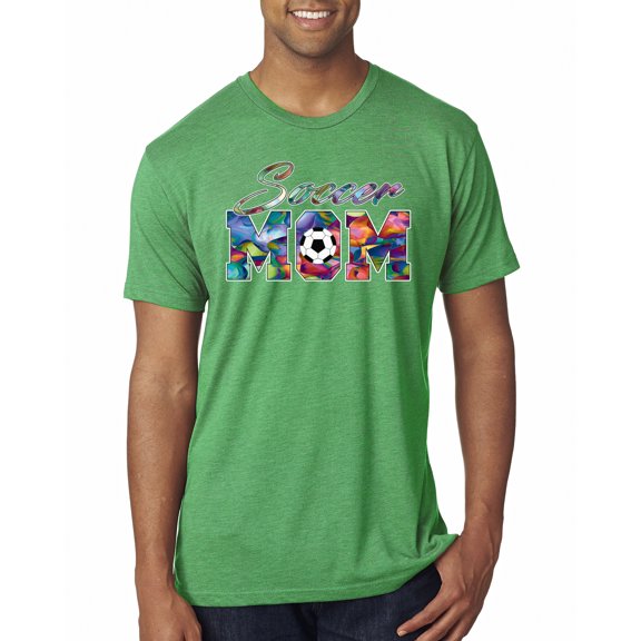 Wild Bobby, Colorful Soccer Mom, Mother's Day, Men Premium Tri Blend T-Shirt, Envy, Small