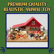 Farm Animal Toys - Pack of 12 - Plastic Farm Animals for Kids, Realistic 3-5 Inch Ranch / Barnyard Animal Toy Figures Styles Include Sheep, Horse, Goat, Duck, Chicken, Turkey, Cow, Pig