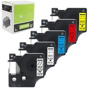 Compatible DYMO D1 Label Maker Tape 1/2Inch Cassette Refills 45010 (S045720500) 45013 45016 45017 45018, PnP 220P 360D