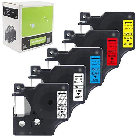 Compatible DYMO D1 Label Maker Tape 1/2Inch Cassette Refills ...