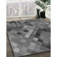 thumbnail image 2 of Ahgly Company Indoor Round Patterned Gunmetal Gray Area Rugs, 3' Round, 2 of 6