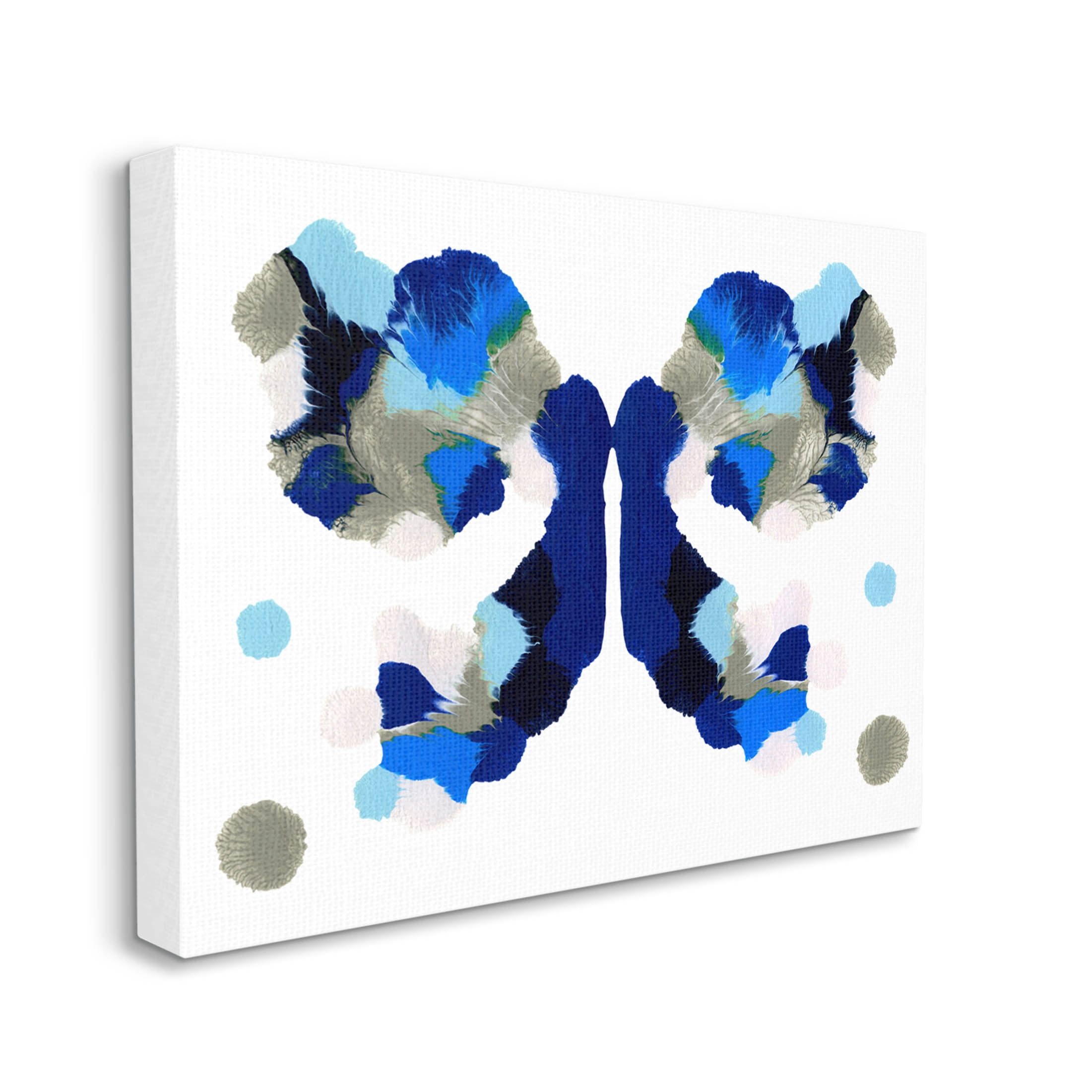 Stupell Industries Abstract Ink Blot Shapes Graphic Art Gallery Wrapped Canvas Print Wall Art, Design by Emma Caroline