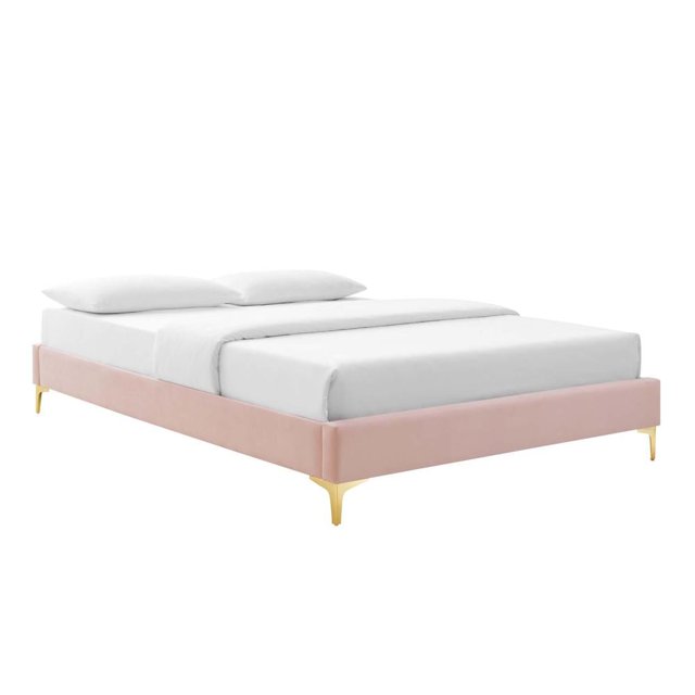 Modway Sutton Lit Double Moderne en Velours de Performance, Rose