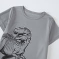 thumbnail image 4 of KPOPLK Toddler Boy Clothes 2 Pieces Cartoon Cute Print Crewneck Short Sleeve Tee Elastic Waist Cargo Shorts Summer Outfits Size 4-5 Years,Grey, 4 of 7