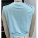 thumbnail image 2 of Blusa sin mangas con cuello redondo y cuello redondo, color liso, dobladillo elástico, blusa sin mangas para mujer, 2 of 3