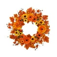 thumbnail image 3 of Corona de Acción de Gracias de Otoño, Corona de Puerta de 18 Pulgadas, Multiusos, Hecha a Mano, Resistente, Hoja de Arce Artificial, , Calabaza,, 3 of 8