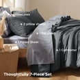 thumbnail image 3 of Juego de ropa de cama Bedsure Bed in a bag, tamaño king, 7 piezas, algodón, 3 of 8