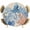 Brown, variant on Coastal Octopus Round Tablecloth 36-44 Inch Round Fitted Table Cloth with Elastic Edge, Nautical Orange Blue Coral Starfish Waterproof Table Cover Protector for Outdoor Picnic Party Dining